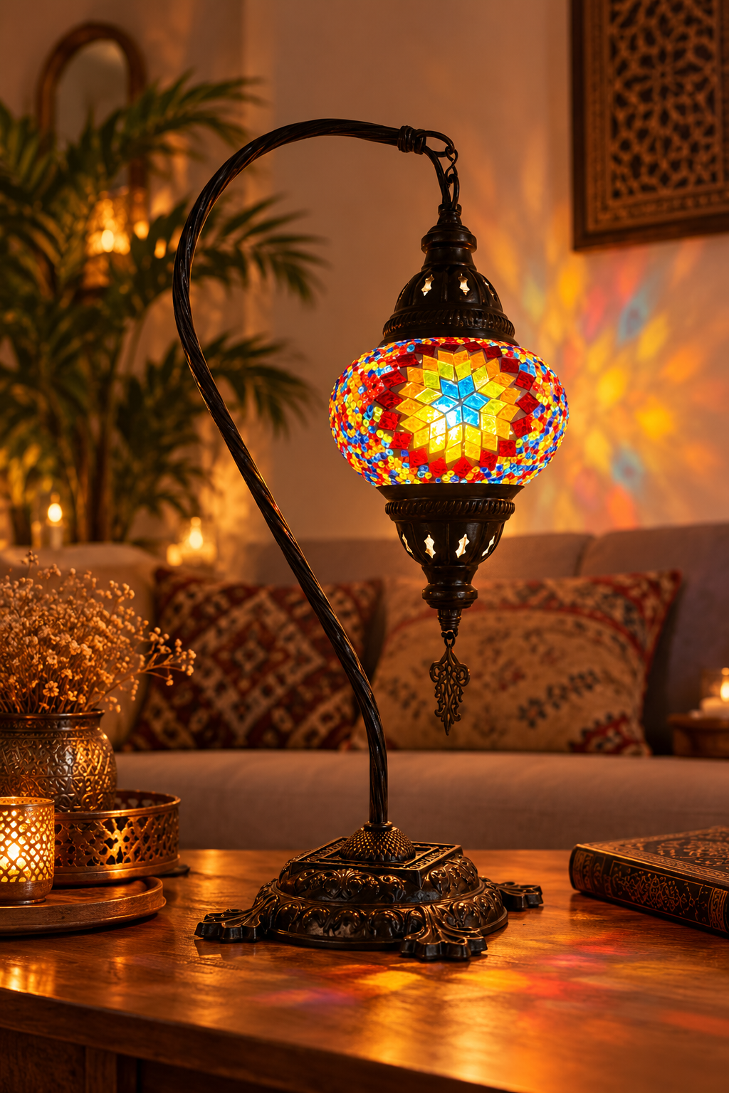 Orientalische Mosaik-Tischlampe – Sunrise Star