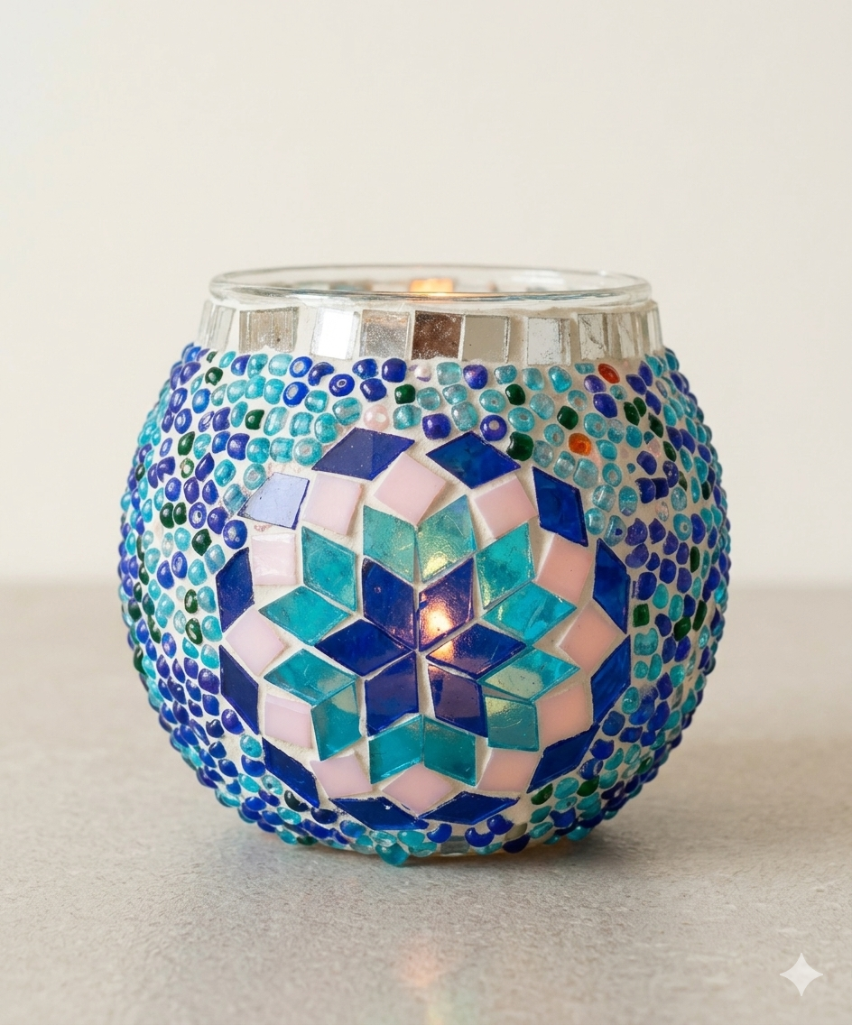 Marina Mosaik-Windlicht – Ozeanblüte