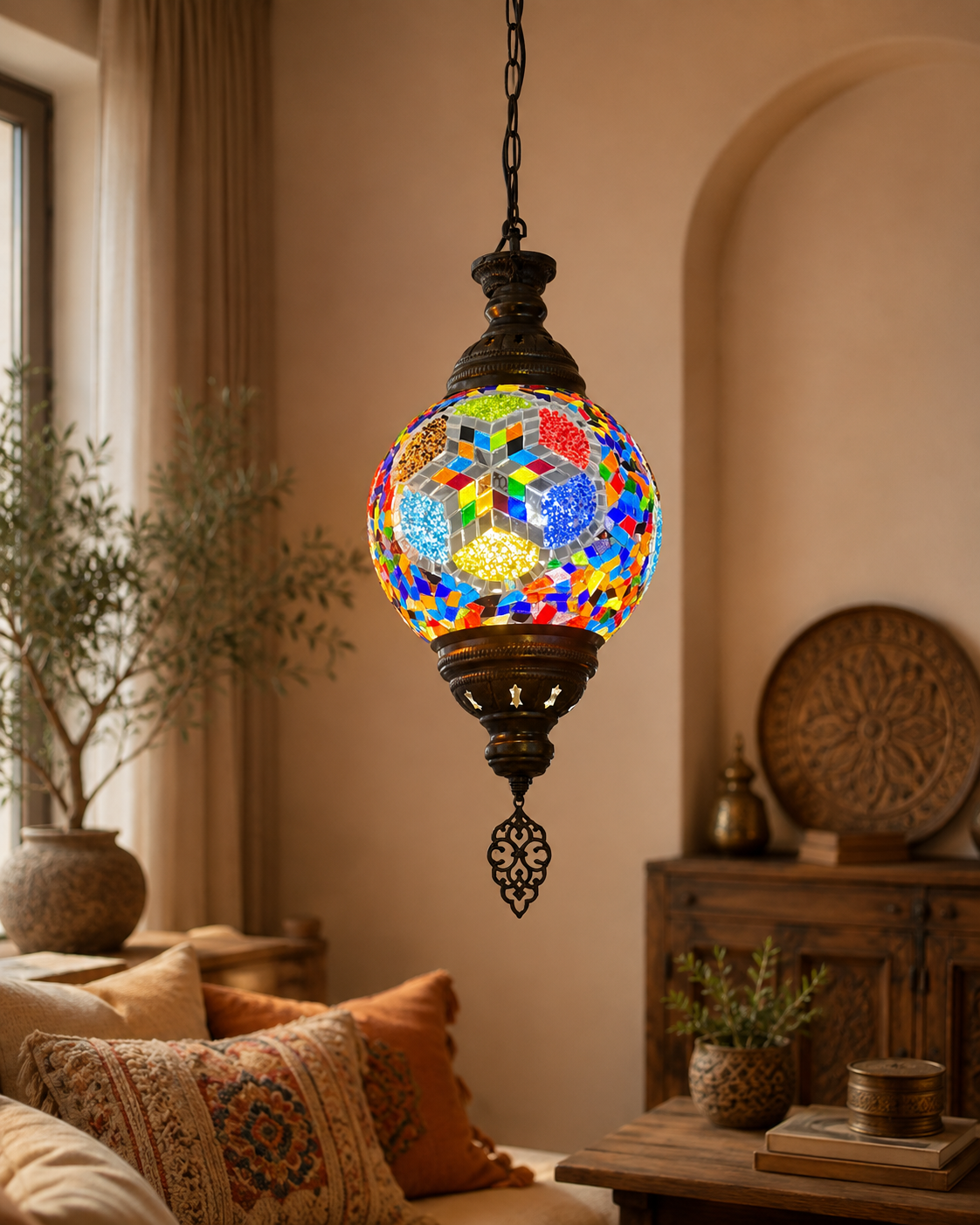 Aurora – Multicolor Sternmosaik-Hängeleuchte - [11]